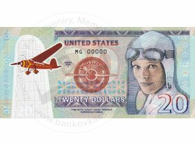 20 Dollars Amelia Earhart (2020 Polymér)