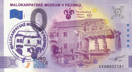 Malokarpatské múzeum v Pezinku EEDB 2020-1 pečiatka fialová