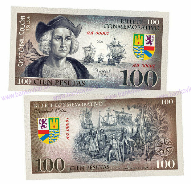 100 Cien Pesetas Christopher Columbus 2021