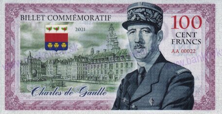 100 Francs Charles de Gaulle 2021