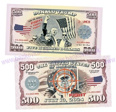 500 Dollars Donald Trump (2024) Atentát 13.7.2024