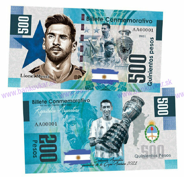 500 Pesos Lionel Messi 2021