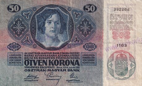 50 Kronen 1914 stav 3/4