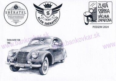 FDC obálka Škoda Rapid 1500 - Sběratel Praha 09/2024